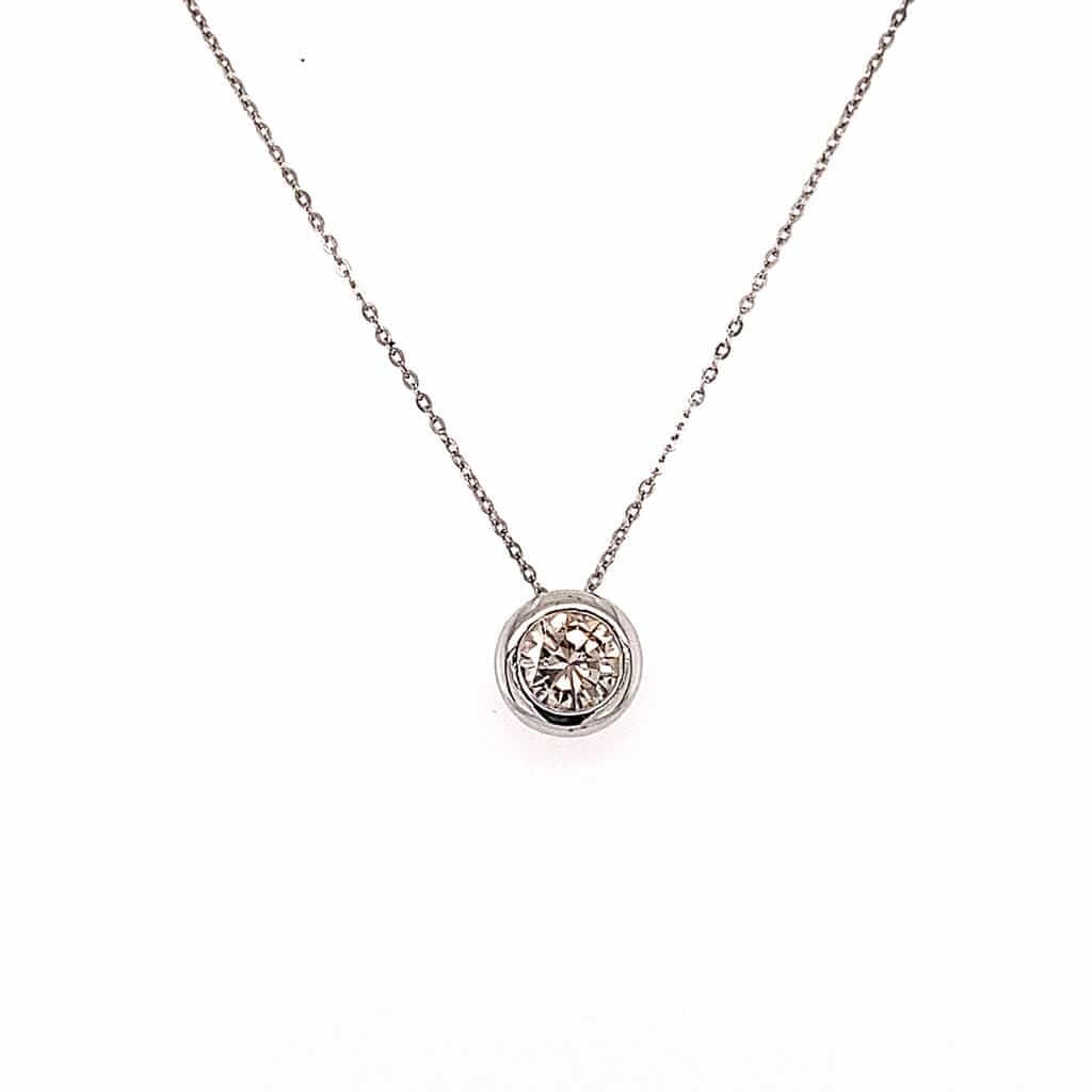 18ct White Gold Diamond Pendant and Chain 0.43ct