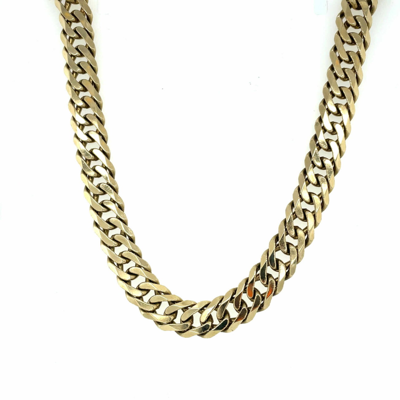 Vintage Yellow Gold 18" Heavy Double Close Curb Chain
