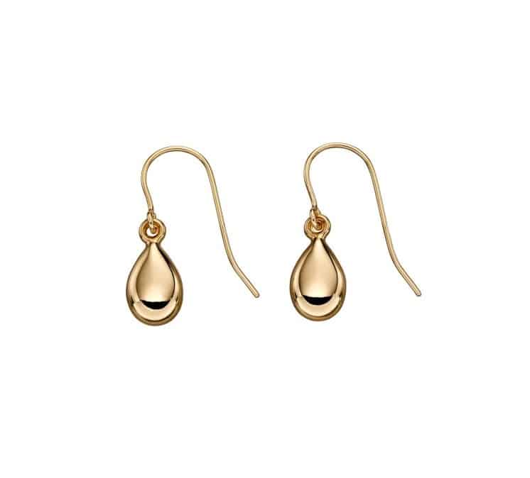 9ct Yellow Gold Teardrop Earrings