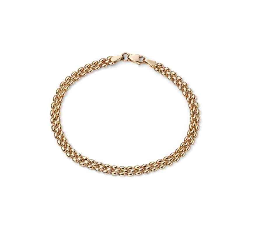 9ct Yellow Linked Bracelet 18.4cm