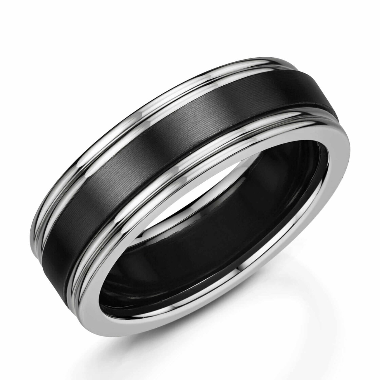 Two Tone Zirconium Ring