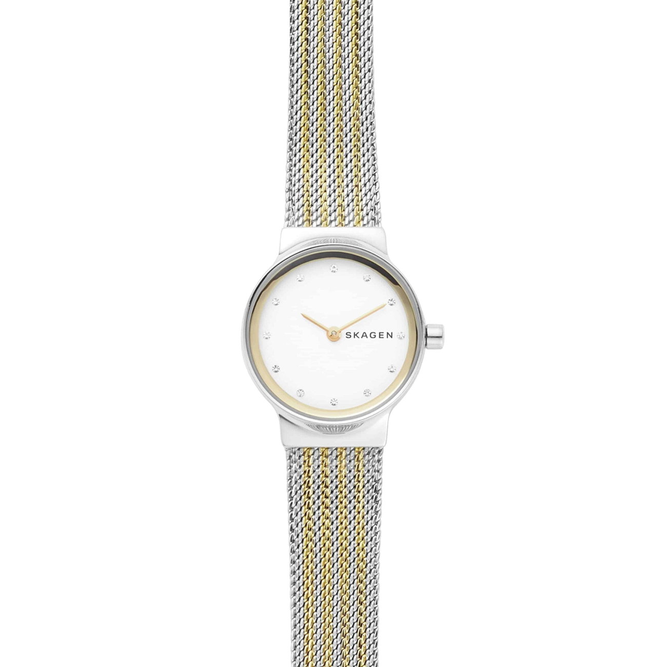 Freja Two-Tone Steel-Mesh Watch With 14mm Strap