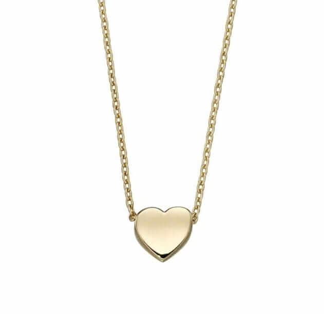 Gold Plain Heart Necklace