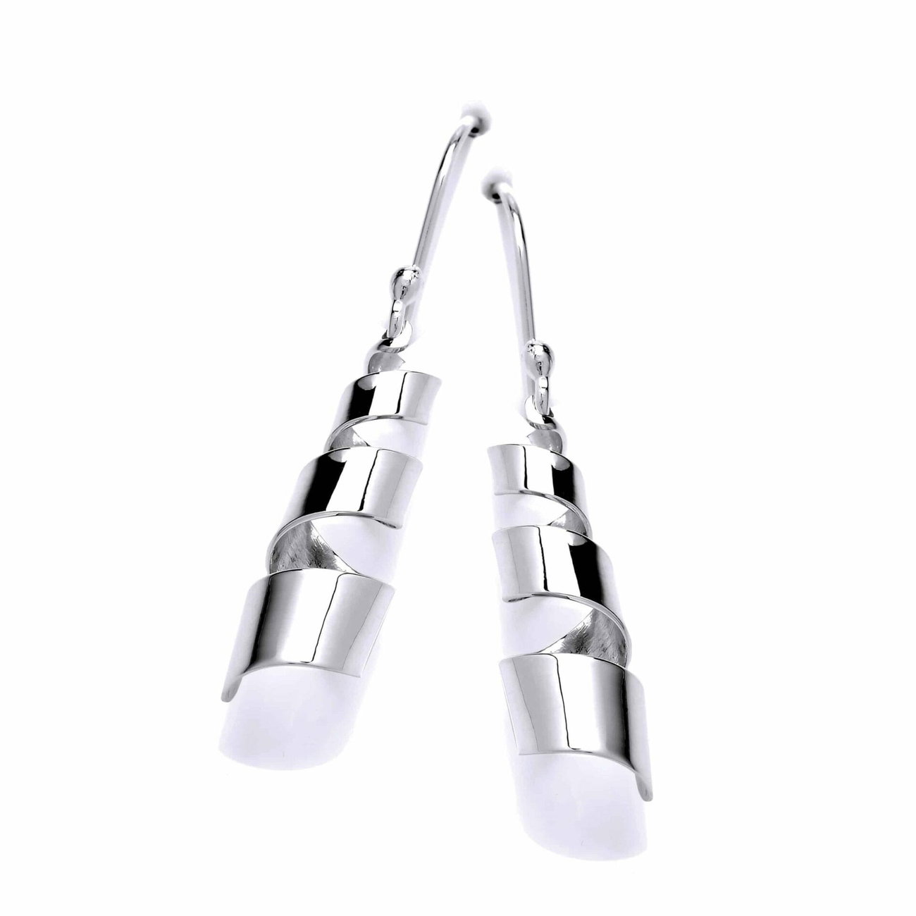 Sterling Silver Helter Skelter Earrings