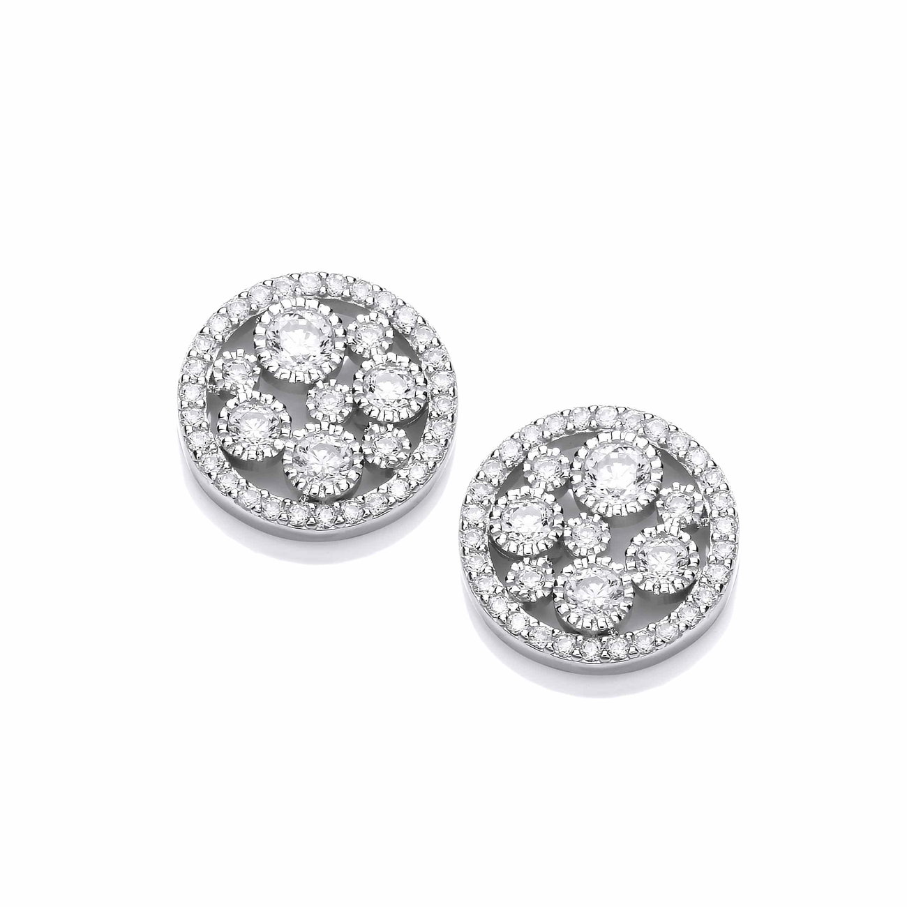 Sterling Silver and CZ Mini Galaxy Earrings