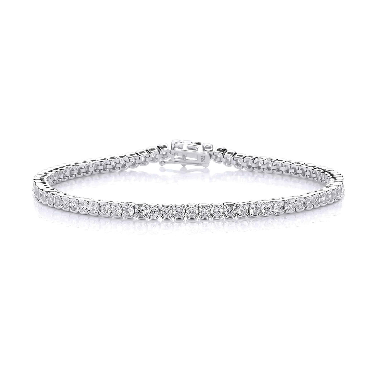 Sterling Silver CZ Circles Tennis Bracelet