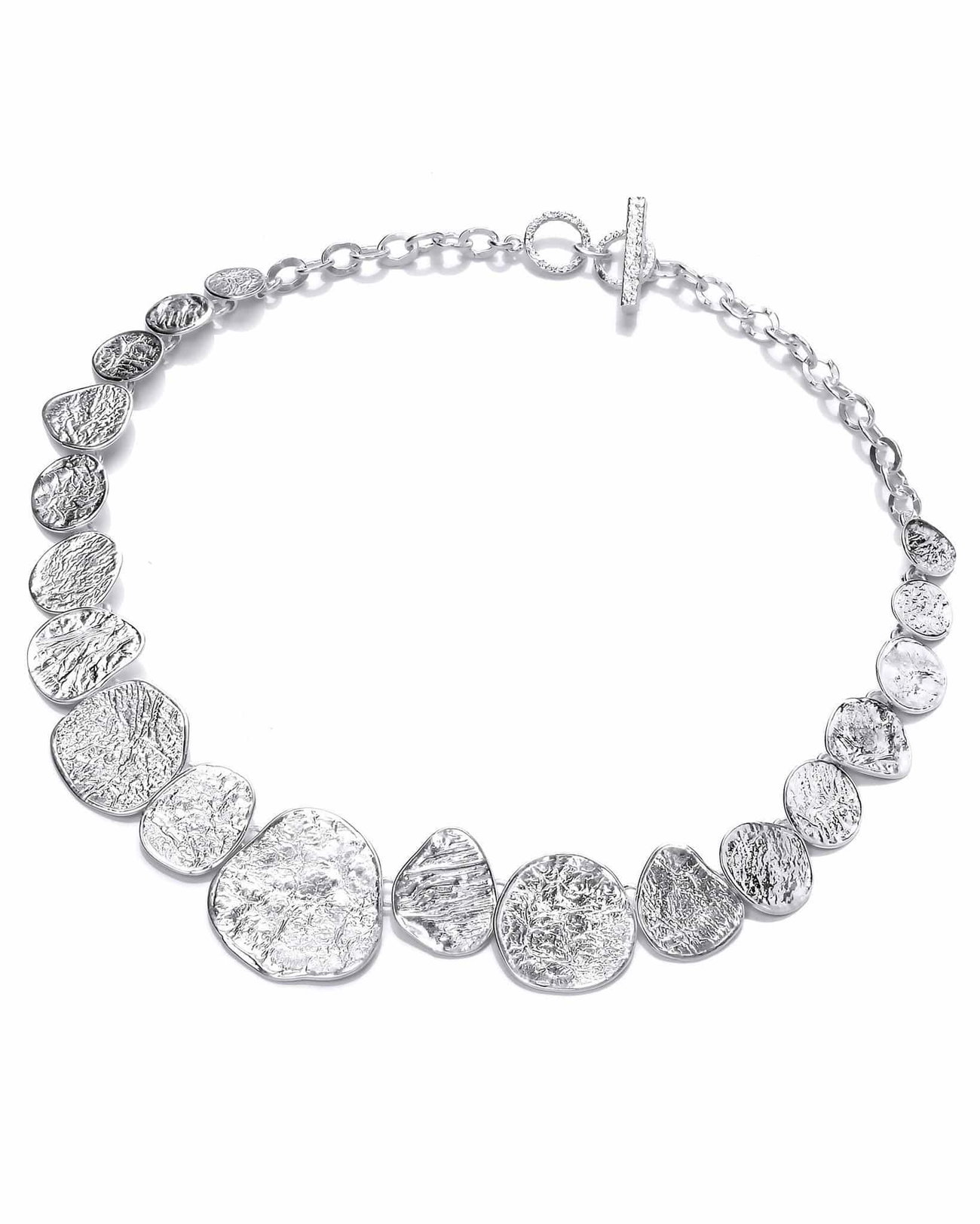 Sterling Silver Flat Earth Statement Necklace