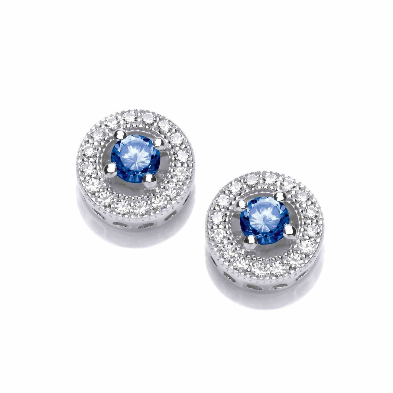 Sterling Silver Twinkle Toes Tanzanite Solitaire Earrings