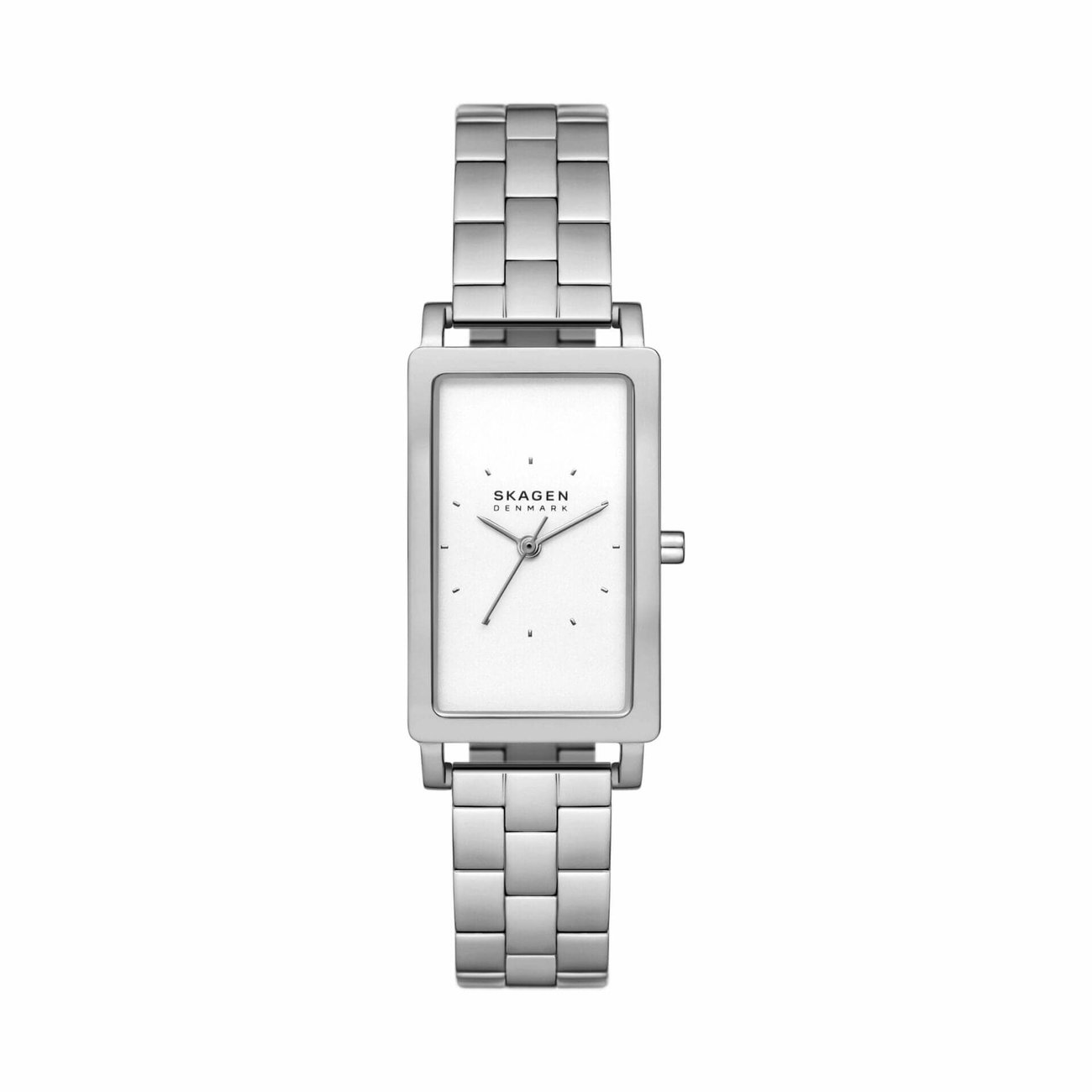 Hagen Three-Hand Silver Stainless Steel Bracelet Watch