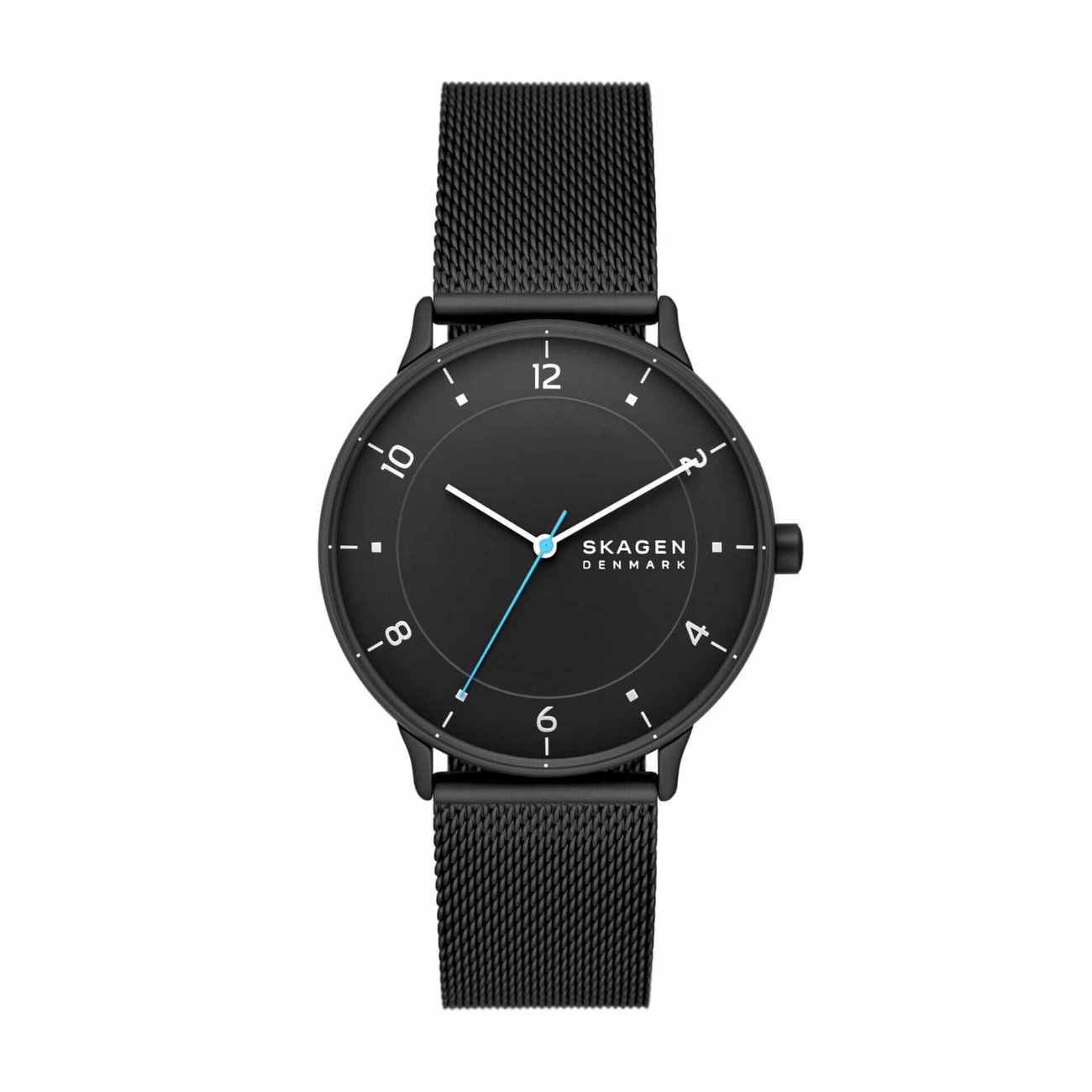 Riis Three-Hand Charcoal Stainless Steel Mesh Watch