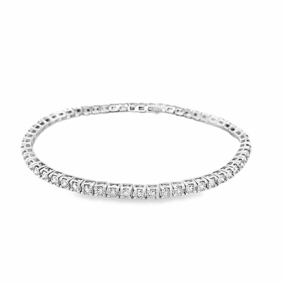 White Gold Diamond Tennis Bracelet 3.11ct