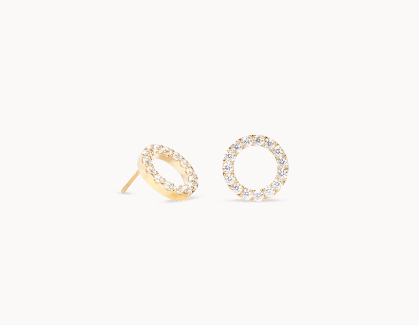 Earrings Sparkling Circle gold-crystal