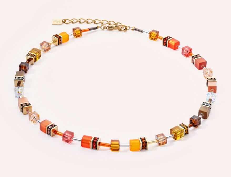 GeoCUBE® Iconic necklace Sunset gold
