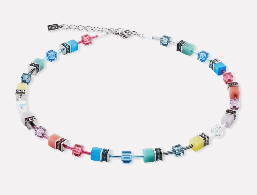 GeoCUBE® Iconic necklace Magic silver