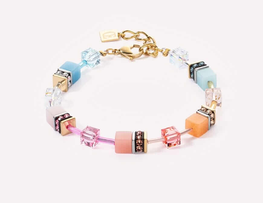 GeoCUBE® Iconic bracelet aqua-apricot