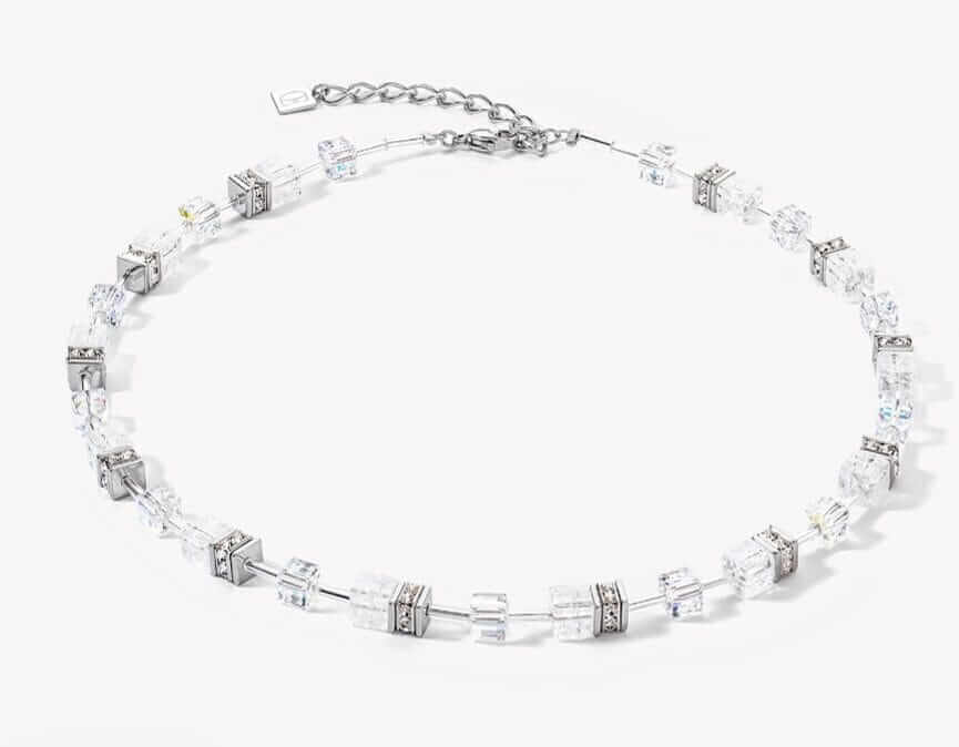 GeoCUBE® Iconic Nature necklace silver-white