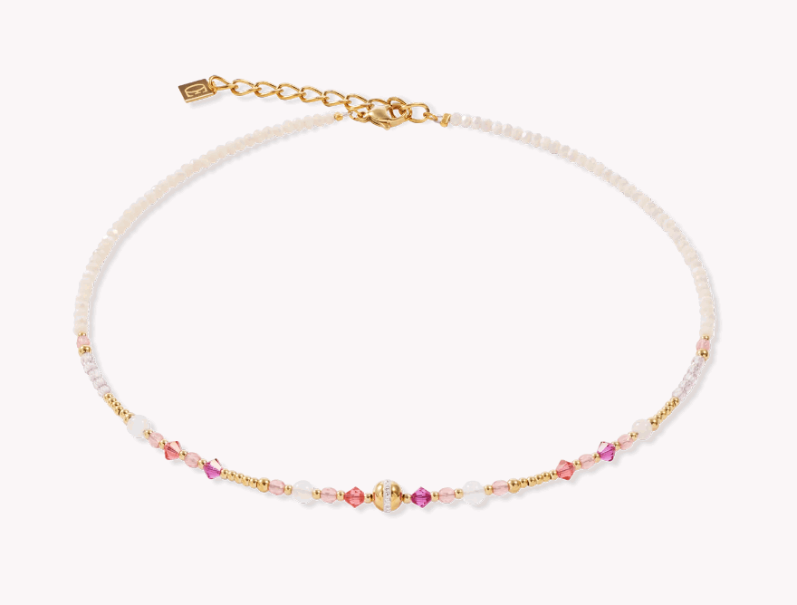 Necklace Golden Sphere Shape Mix rose