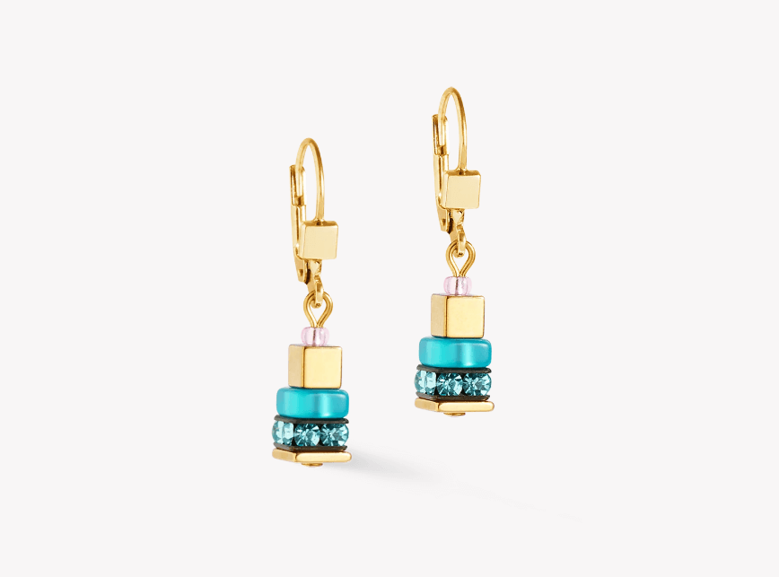 Earrings Boho Sunset Cube rainbow