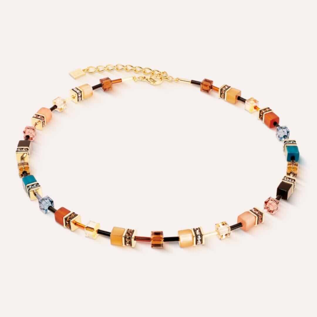 GeoCUBE® Iconic necklace Earth Mirage gold