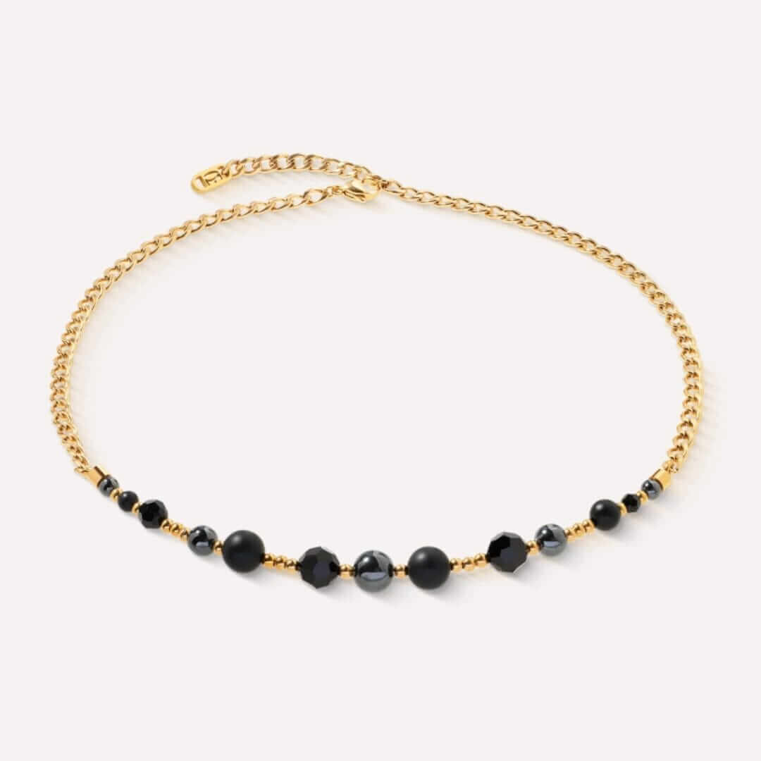 Necklace Pure Spheres gold-black