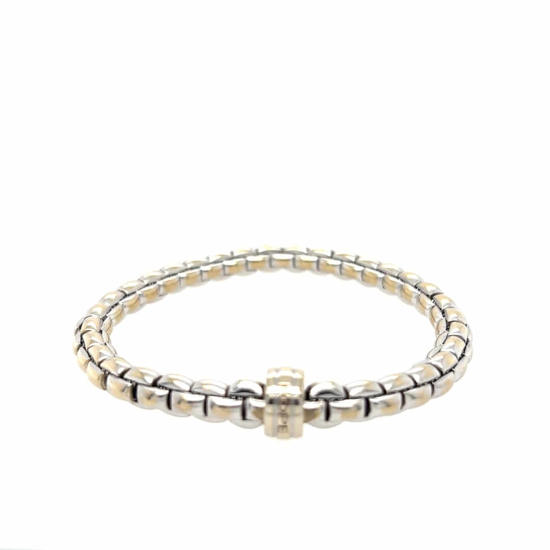 Vintage 18ct White Gold Fope Flex Bracelet