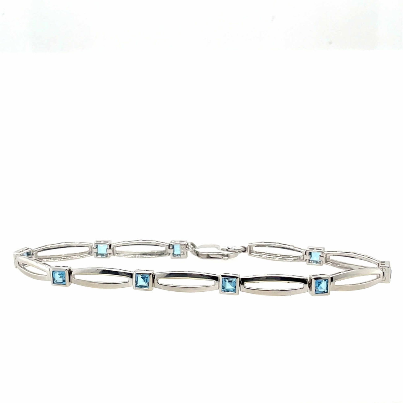 9ct White Gold Fancy Topaz Bracelet