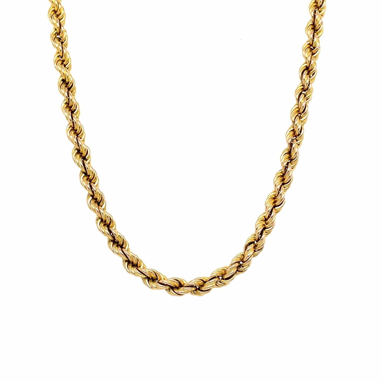 Vintage 9ct Yellow Gold 16" Rope Chain