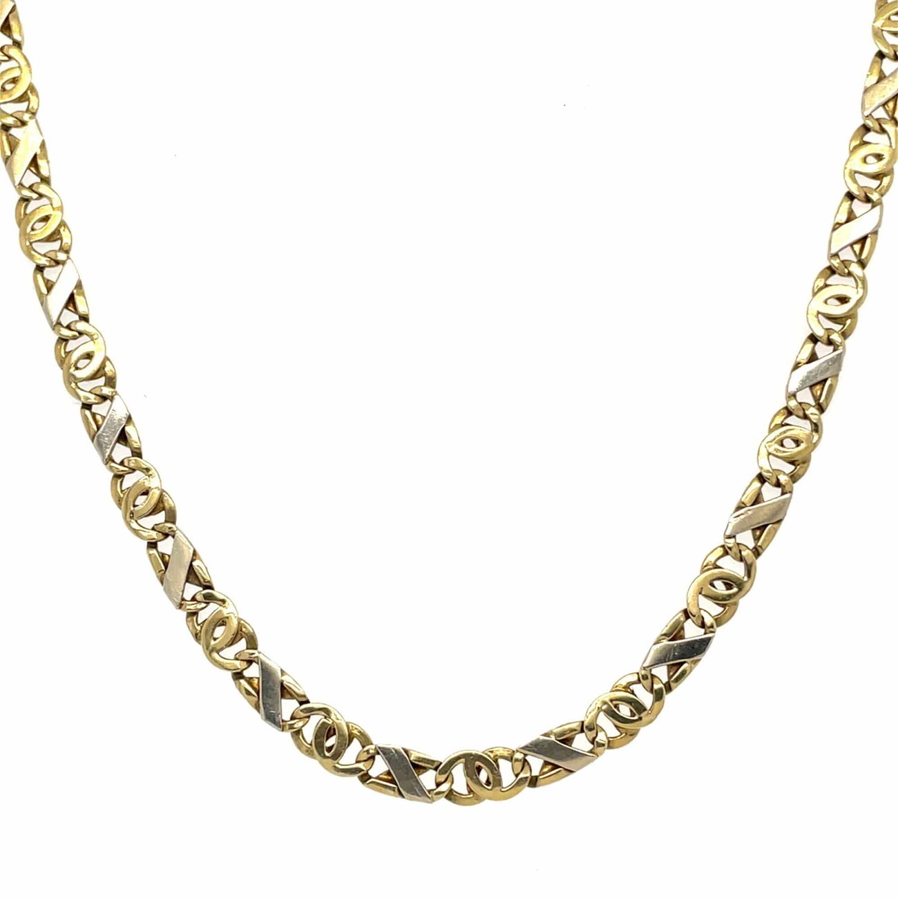 Vintage 9ct Yellow Gold 18" Fancy Chain
