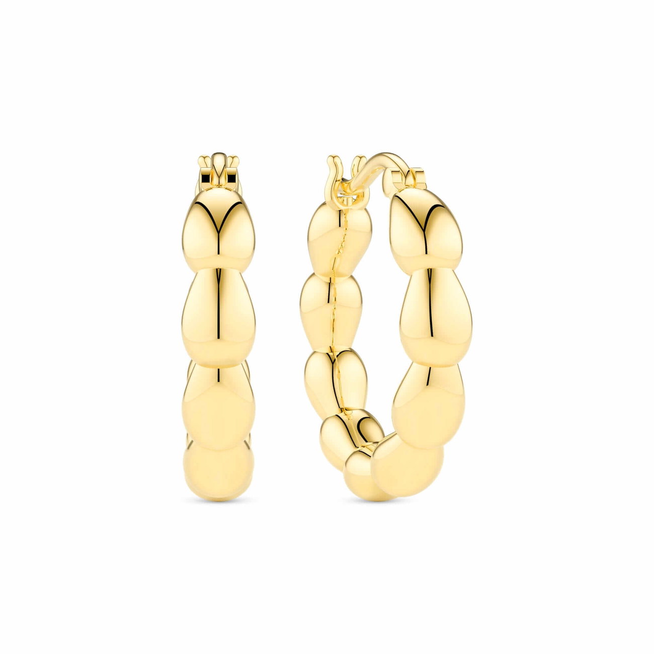 Goccia Cerchi Pianura Medio Earrings