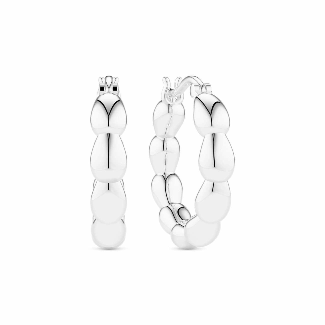 Goccia Cerchi Pianura Medio Earrings